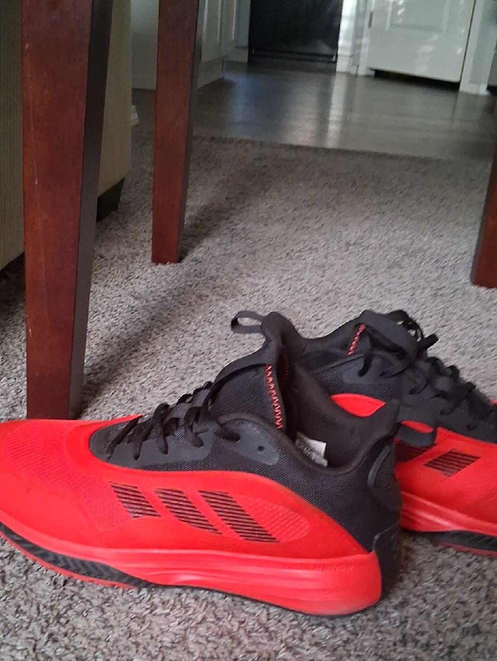 adidas Men's Red and Black Athletic Sneakers
